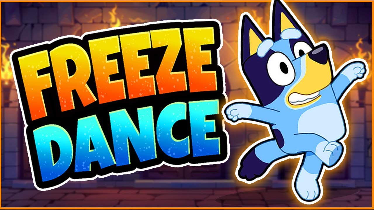 ❄️Bluey - Freeze Dance❄️ | Bluey Just Dance | Kids Brain Break Party | Danny Go | Bluey Jump Battle