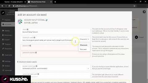 Kusama Network - How to Setup Account & Wallet Tutorial for Beginners.