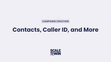 Campaign Creation Video Three: Contacts, Caller Sidebar, Passes, etc.