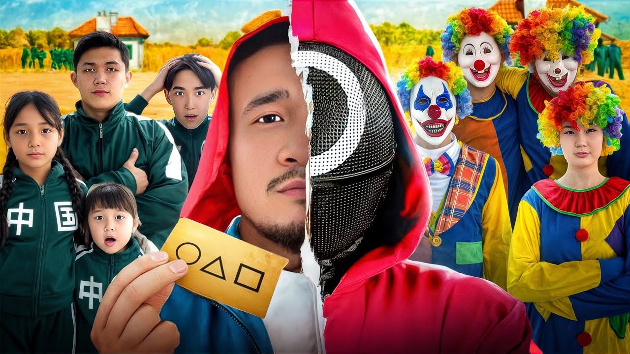 КЛОУНДАРМЕН 🤡 ИГРА В КАЛЬМАРА😱 МИНИ-ФИЛЬМ🎥