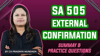 Full CA Inter| Advanced Auditing SA 505 I Summary and Q&A   External Confirmation I CA Pradnya Mundada Update