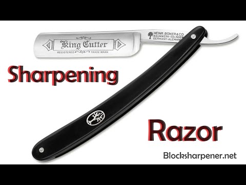 New patent Block knife sharpener; Sharpens and hones blades shaving sharp.