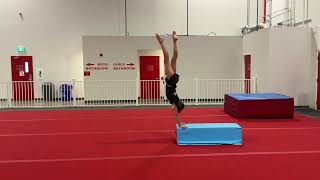 Handstand on box, snap down to rebound