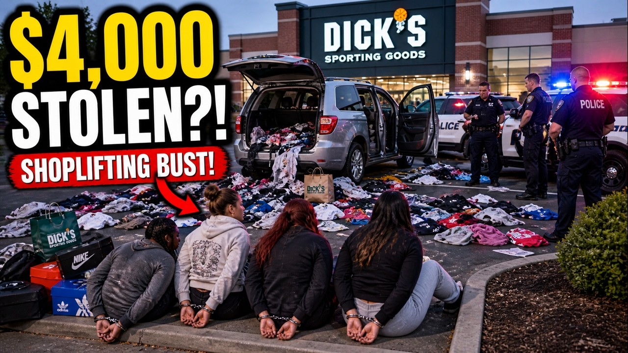 TEENS STEAL $4,000 IN MERCHANDISE AND RUN FROM COPS - YouTube