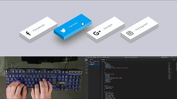 ASMR Programming - 3D CSS SOCIAL TILES with Hover Effects - No Talking