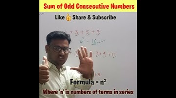 || 🔥SUM of consecutive odd numbers 🥰 || 😱Short Tricks😱 || Amazing Trick🤩 #viral #shorts #Shortfeed