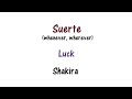 Shakira   Suerte Whenever, Wherever Lyrics English and Spanish   Translation & Meaning   Letras