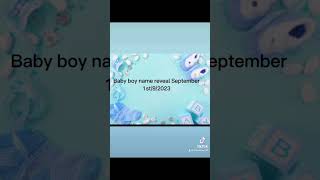 Baby boy name reveal