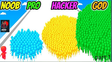 count masters crowd runner 3d gameplay/noob vs pro vs hacker vs god count master game