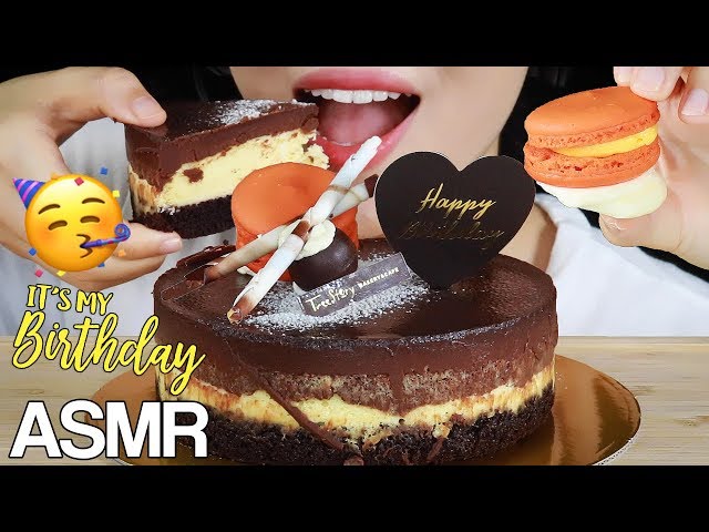 ASMR CHOCOLATE CHEESECAKE EATING SOUNDS MUKBANG NO TALKING