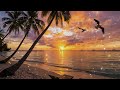3 Hours Soft Piano with Ocean Waves and Fireplace 🔥 Cozy Night Ambience for Deep Sleep