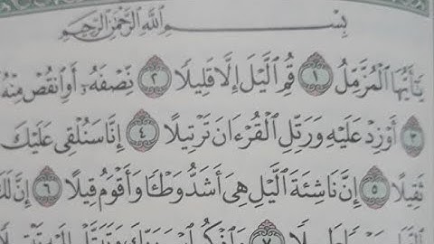 سورة المزمل للقارئ : عبد الرؤوف أحمد نعناع