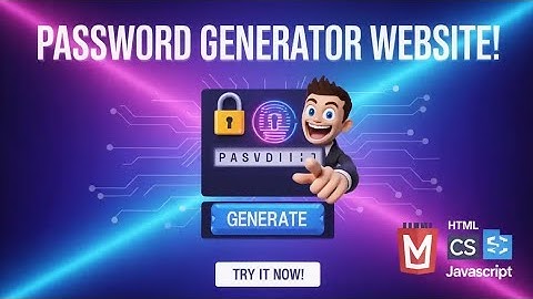 Build a Beautiful Password Generator Website | HTML CSS JavaScript Project for Beginners 🔐✨