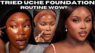 I Tried Uche Natori (Queen of Base) Full Detailed Foundation Routine !Wow