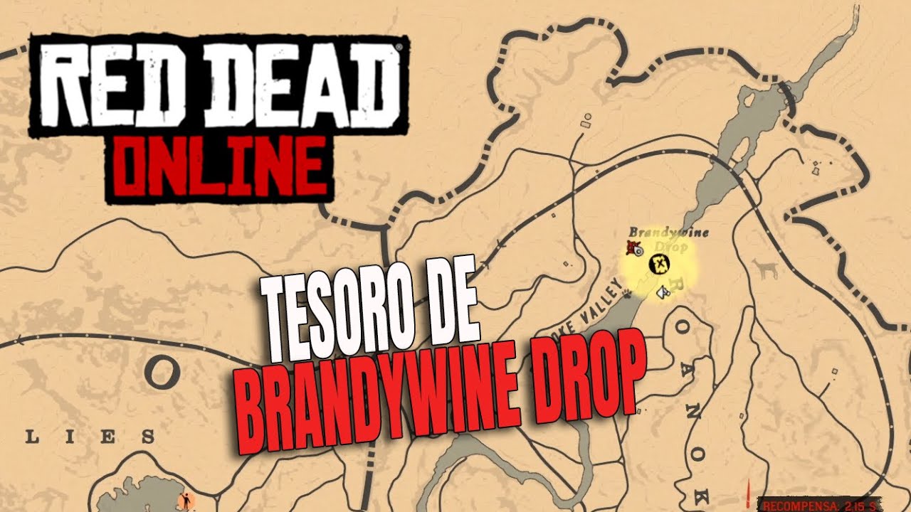 SALTO DE BRANDYWINE - Mapa Del Tesoro Ubicación - Red Dead Redemption 2  Online 