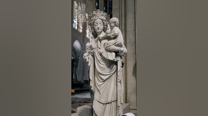 Installation de la Vierge au pilier - Notre-Dame de Paris