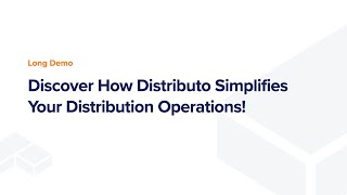 Long demo - Distributo Billing & Management Software