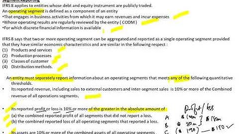 IFRS 8 segment reporting