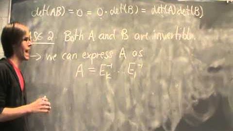 MATH 1201 - Ch 3 L 6 - Determinant Properties