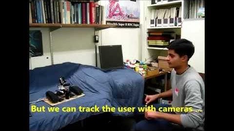 Face tracking robot head with directional microphone.