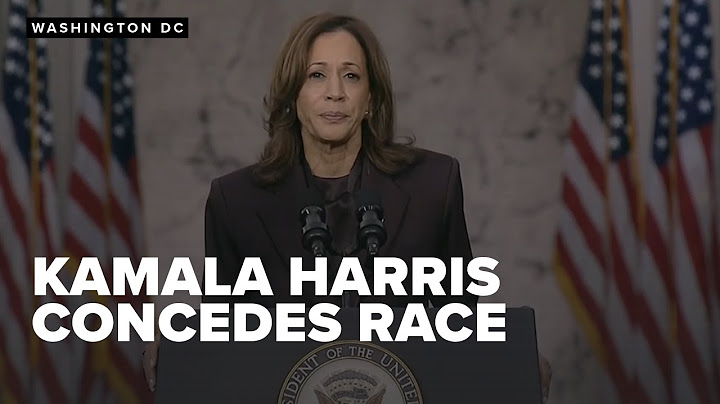 Vice President Kamala Harris speaks to supporters after conceding presidential race to Donald Trump