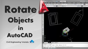 AutoCAD #8 - How to ROTATE object in AutoCAD (2D & 3D) | AutoCAD Basics