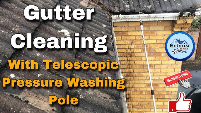 Gutter Cleaning Brush Roofing Tool With Telescopic Extendable Pole