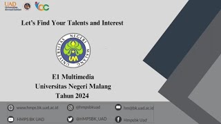 Let's Find Your Talents and Interest