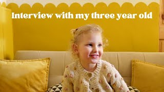 INTERVIEW WITH MY THREE YEAR OLD ~2023 by Nicole Blanchard - Vlogs ~ Motherhood ~ Lifestyle 233 views 3 months ago 4 minutes, 36 seconds