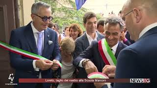 Loreto, Taglio Del Nastro Alla Scuola Marconi