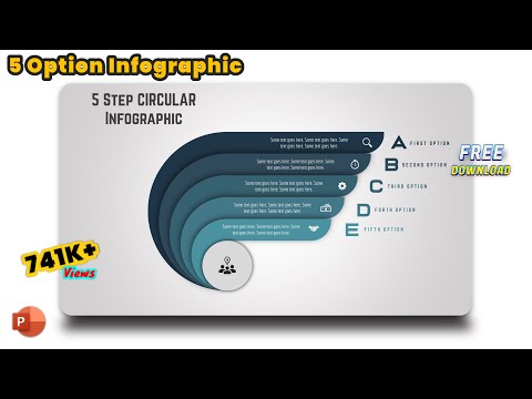 41.PowerPoint Presentation Tutorial - 5 Step Modern Vector infographic | Free Download