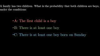 The Boy/Girl paradox:  some paradoxes in conditional probability