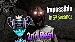 I ESCAPED GRANNY LEGACY IMPOSSIBLE MODE IN 59 Seconds 💀💀💥 | Second Fastest Escape In Kerala 🗿🥈