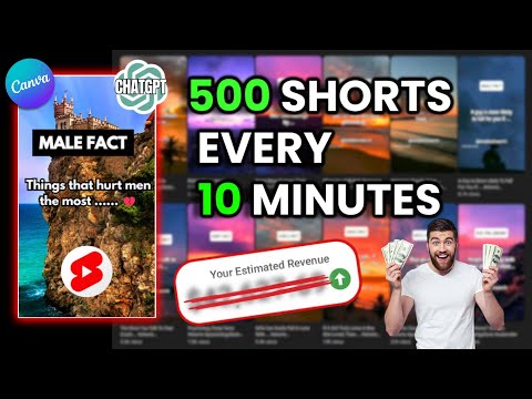 How I Made 500 YouTube Shorts in Just 10 MINUTES for a Faceless YouTube Channel.