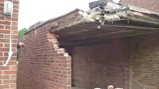Guy Fails at Demolishing Red Brick Building - 3457