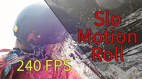 Kayak Roll in Super Slo Motion 240 FPS Underwater High Frame Rate