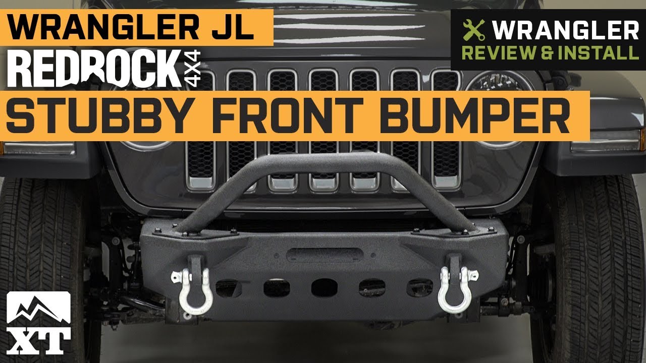 RedRock Jeep Wrangler Stubby Front Bumper J104448 (18-23 Jeep Wrangler JL)  Free Shipping