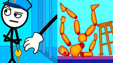 Thief Puzzle vs Ragdoll Break ⭐🟦🟩⭐️ Hard Levels Challenge Walkthrough Gameplay Ep426