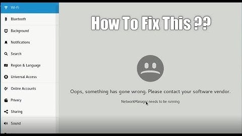 How to fix Network manager need to be running in kali linux