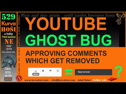 YOUTUBE GHOST BUG = APPROVING REPLIES IN THE MONITORED COMMENT SECTION ERASES THE REPLIES.