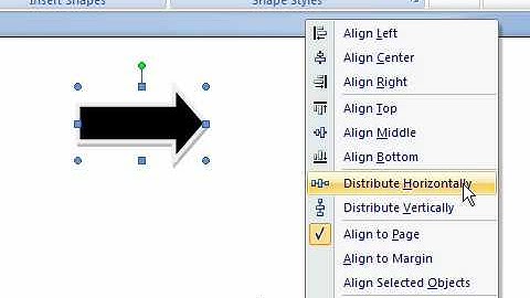 Distribute Objects in Word 2007