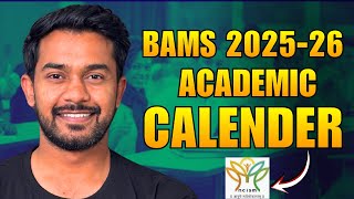 BAMS ACADEMIC CALENDER 2025 BY NCISM | CHALK TALK | 1ST PROFF | ONLINE CLASSES