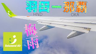 【梅雨フライト】梅雨空を飛ぶ! ソラシドエア 羽田 那覇 HND OKA