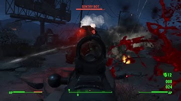 Fallout 4 - INSANE Sentry Bot fight!