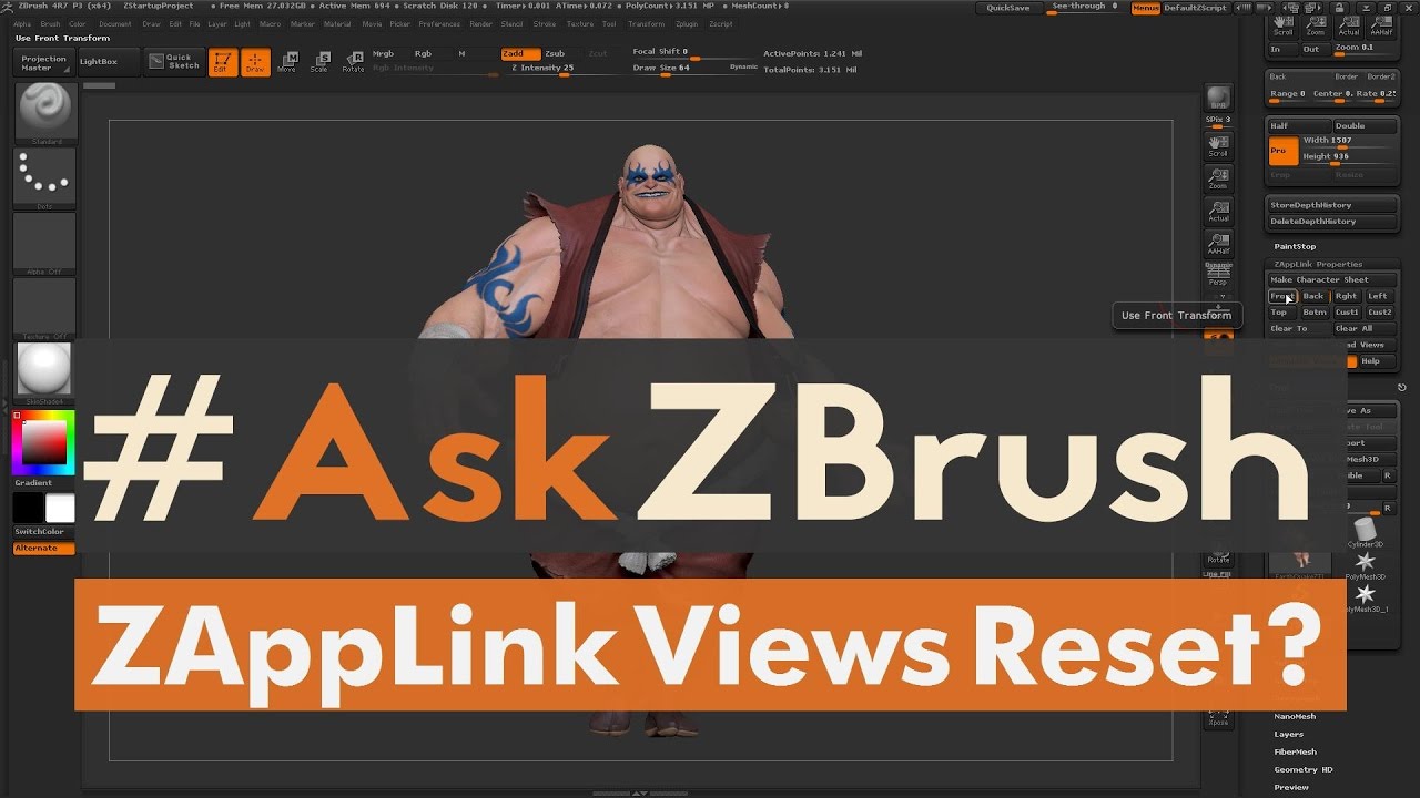 zbrush reset viewport