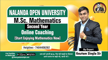 Nalanda Open University M.Sc. Mathematics Complete Details  Helpline:- 7404406282