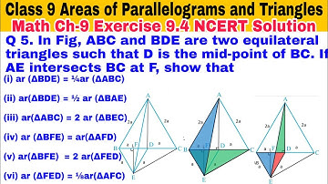 Class 9 Ex 9.4 Q 5 | Areas of Parallelogram and triangles | Chapter 9 | NCERT Solution | CBSE | Math