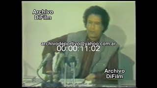 Libyan leader Muammar Gaddafi - Gulf crisis 1989 FOOTAGE ARCHIVE