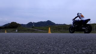 CB650F 二輪公園で回転練習 スーパーコルサV2編