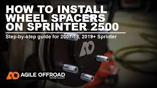 Mercedes Sprinter Wheel Spacer Installation Guide